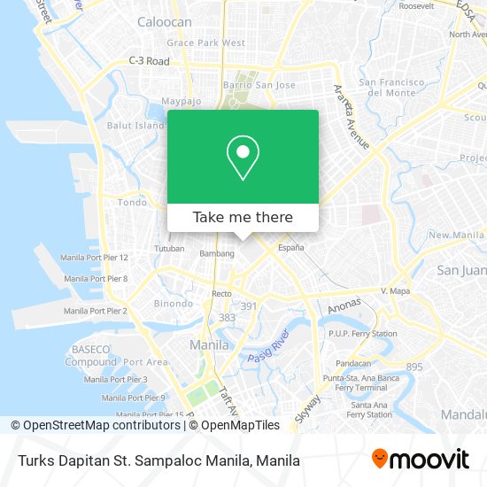 Turks Dapitan St. Sampaloc Manila map