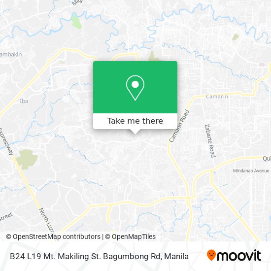B24 L19 Mt. Makiling St. Bagumbong Rd map