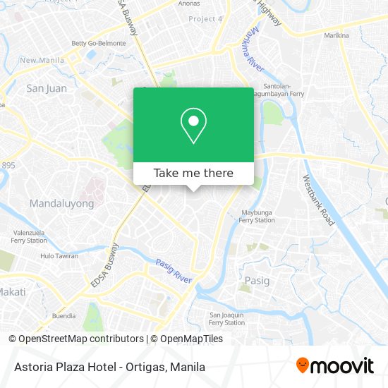 Astoria Plaza Hotel - Ortigas map