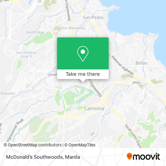 McDonald's Southwoods map