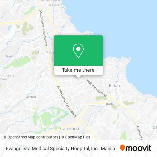Evangelista Medical Specialty Hospital, Inc. map