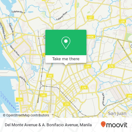 Del Monte Avenue & A. Bonifacio Avenue map