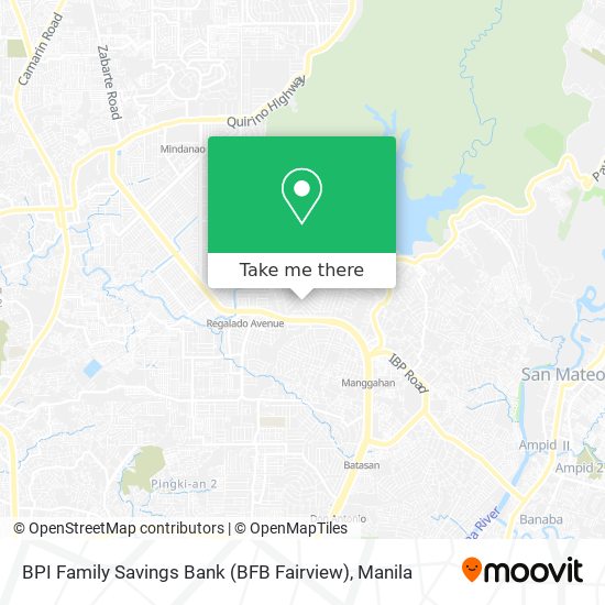 BPI Family Savings Bank (BFB Fairview) map