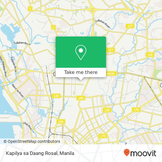 Kapilya sa Daang Rosal map