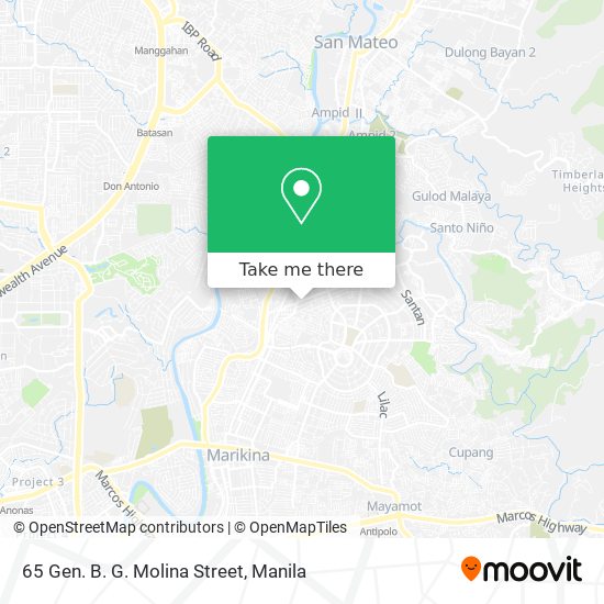 65 Gen. B. G. Molina Street map