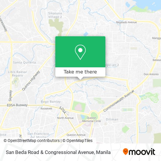 San Beda Road & Congressional Avenue map