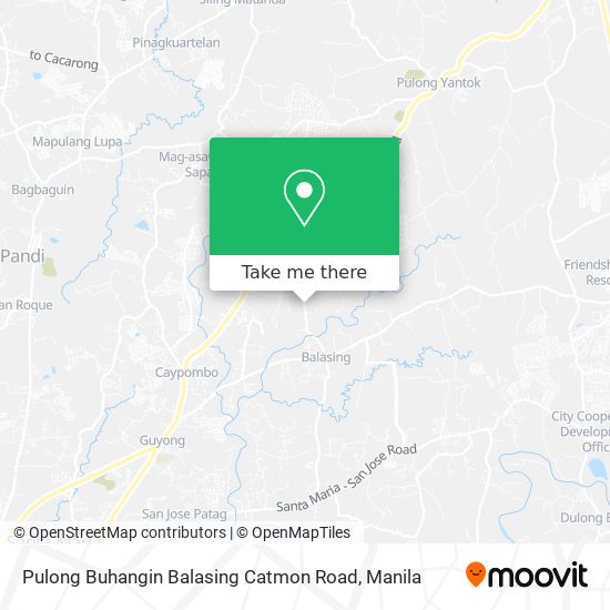 Pulong Buhangin Balasing Catmon Road map