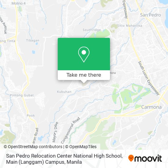 San Pedro Relocation Center National High School, Main (Langgam) Campus map