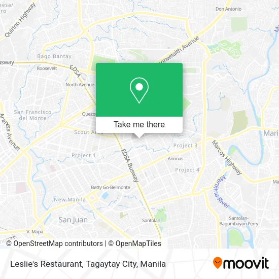 Leslie's Restaurant, Tagaytay City map