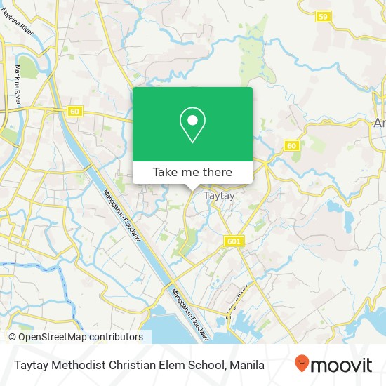 Taytay Methodist Christian Elem School map