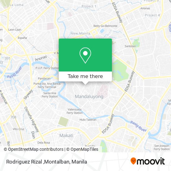 Rodriguez Rizal ,Montalban map