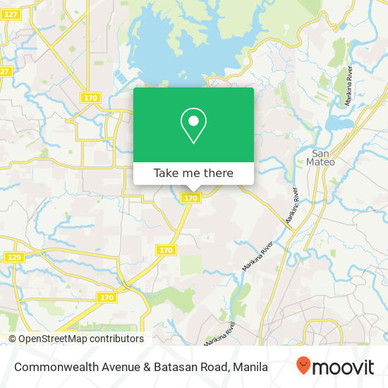 Commonwealth Avenue & Batasan Road map