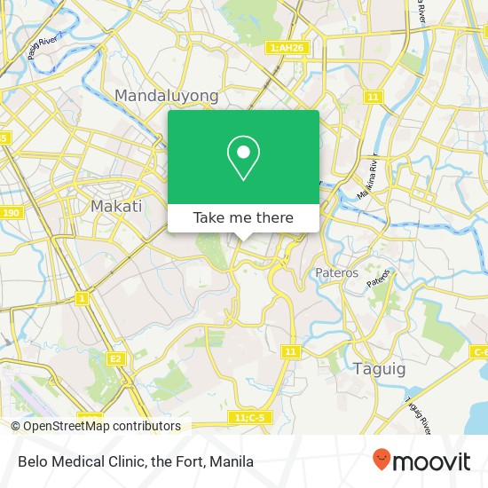 Belo Medical Clinic, the Fort map