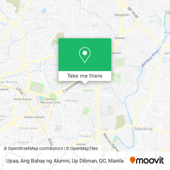 Upaa, Ang Bahay ng Alumni, Up Diliman, QC map