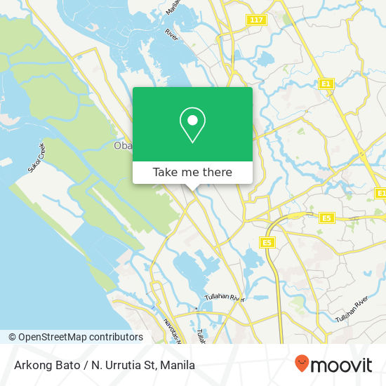 Arkong Bato / N. Urrutia St map