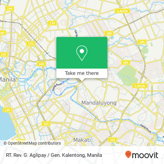 RT. Rev. G. Aglipay / Gen. Kalentong map