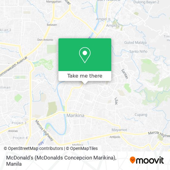 McDonald's (McDonalds Concepcion Marikina) map