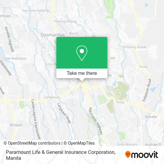 Paramount Life & General Insurance Corporation map