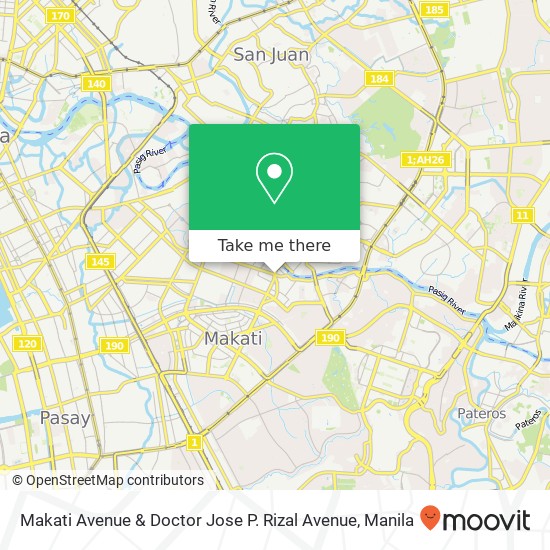 Makati Avenue & Doctor Jose P. Rizal Avenue map