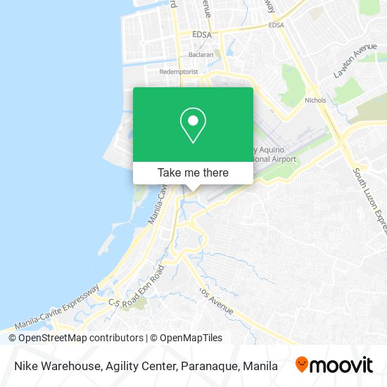 Nike Warehouse, Agility Center, Paranaque map