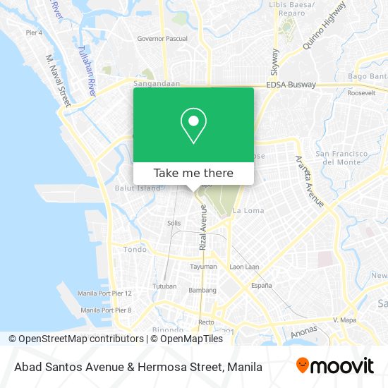 Abad Santos Avenue & Hermosa Street map