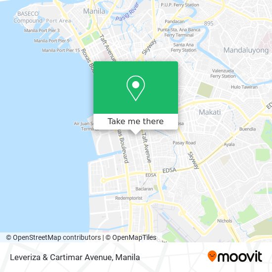 Leveriza & Cartimar Avenue map