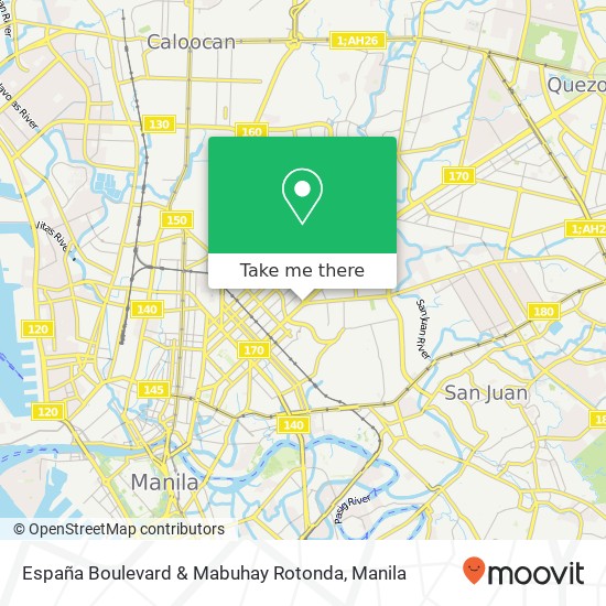 España Boulevard & Mabuhay Rotonda map