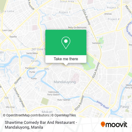 Shawtime Comedy Bar And Restaurant - Mandaluyong map