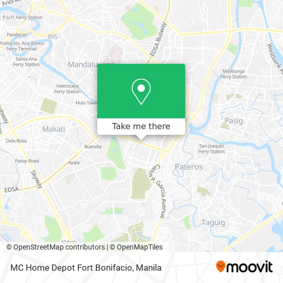 MC Home Depot Fort Bonifacio map