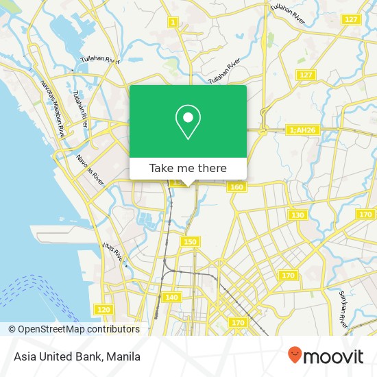 Asia United Bank map