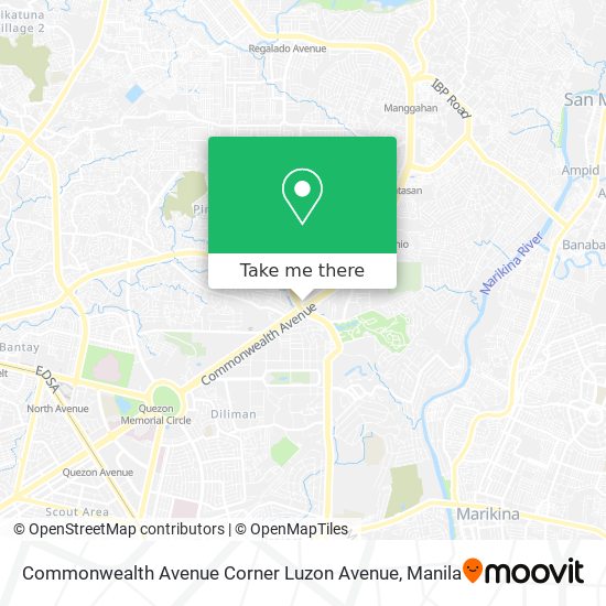Commonwealth Avenue Corner Luzon Avenue map