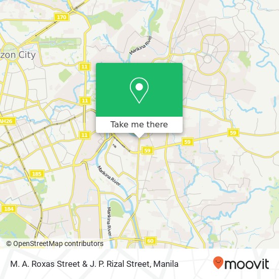 M. A. Roxas Street & J. P. Rizal Street map