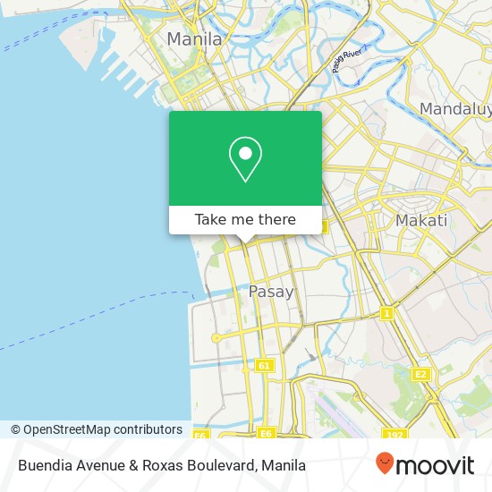 Buendia Avenue & Roxas Boulevard map