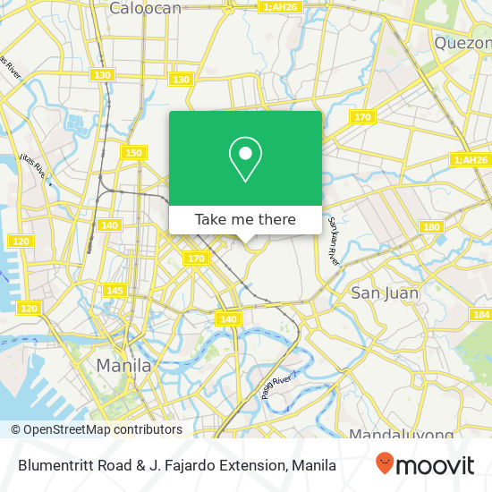 Blumentritt Road & J. Fajardo Extension map