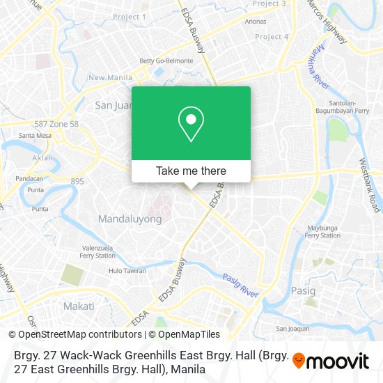 Brgy. 27 Wack-Wack Greenhills East Brgy. Hall map