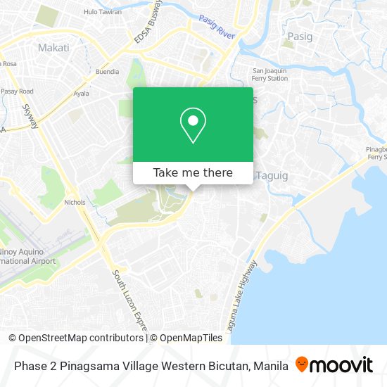 Phase 2 Pinagsama Village Western Bicutan map