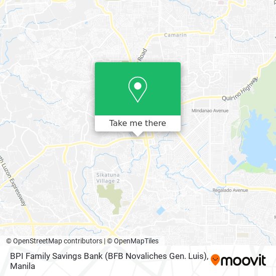 BPI Family Savings Bank (BFB Novaliches Gen. Luis) map