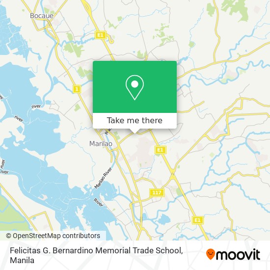 Felicitas G. Bernardino Memorial Trade School map