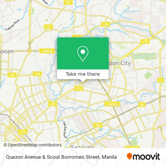 Quezon Avenue & Scout Borromeo Street map