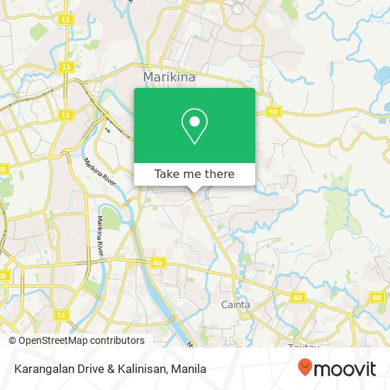 Karangalan Drive & Kalinisan map