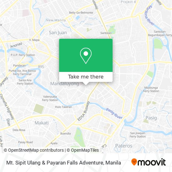 Mt. Sipit Ulang & Payaran Falls Adventure map