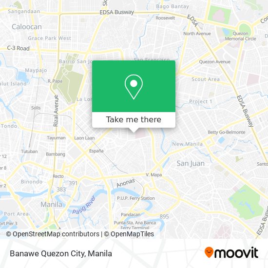 Banawe Quezon City map