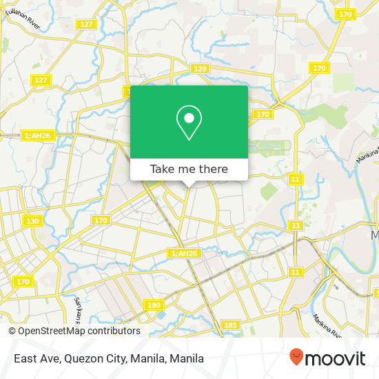 East Ave, Quezon City, Manila map