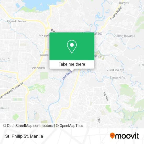 St. Philip St map