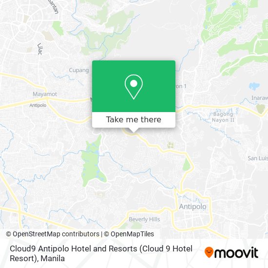 Cloud9 Antipolo Hotel and Resorts (Cloud 9 Hotel Resort) map