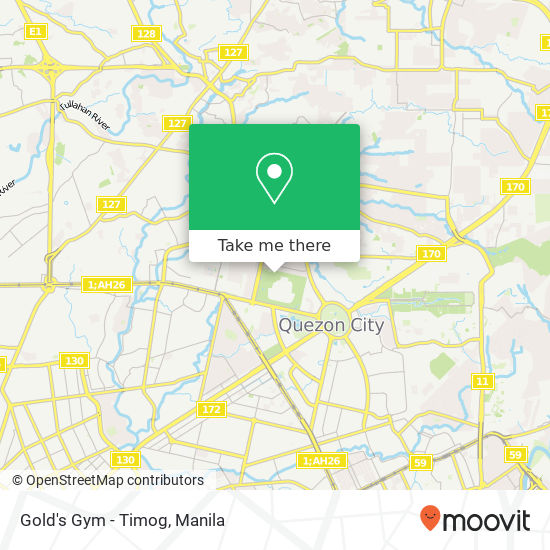 Gold's Gym - Timog map