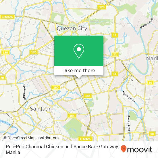 Peri-Peri Charcoal Chicken and Sauce Bar - Gateway map