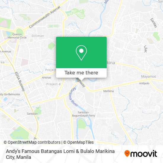 Andy's Famous Batangas Lomi & Bulalo Marikina City map