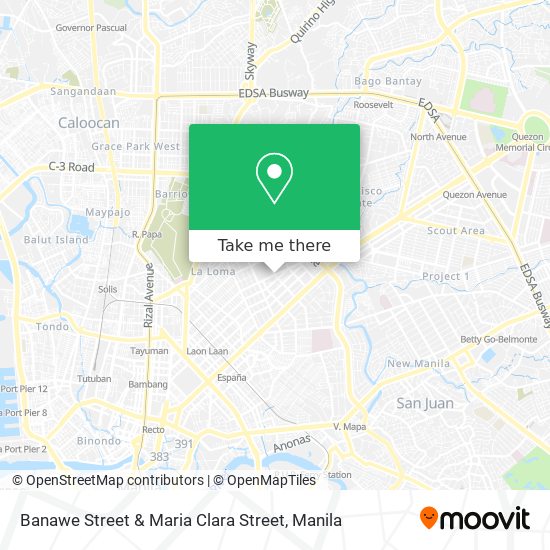 Banawe Street & Maria Clara Street map
