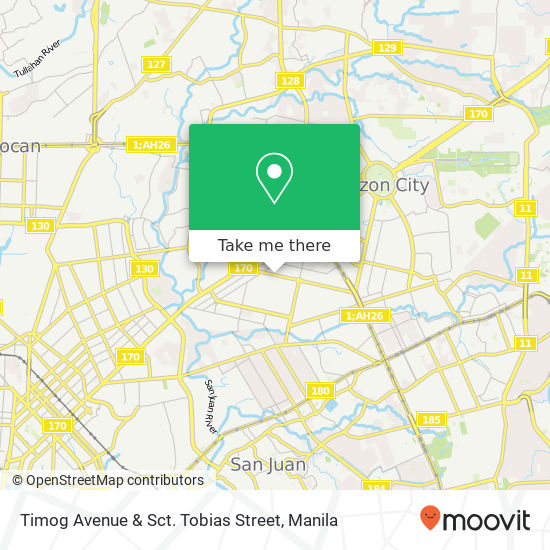 Timog Avenue & Sct. Tobias Street map